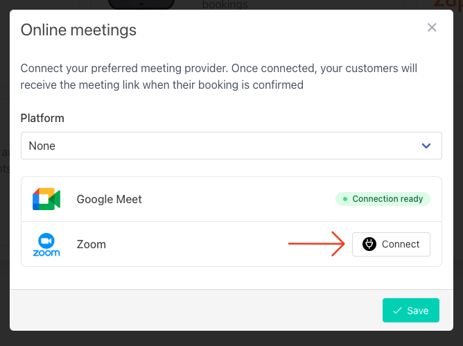 Connect Zoom account