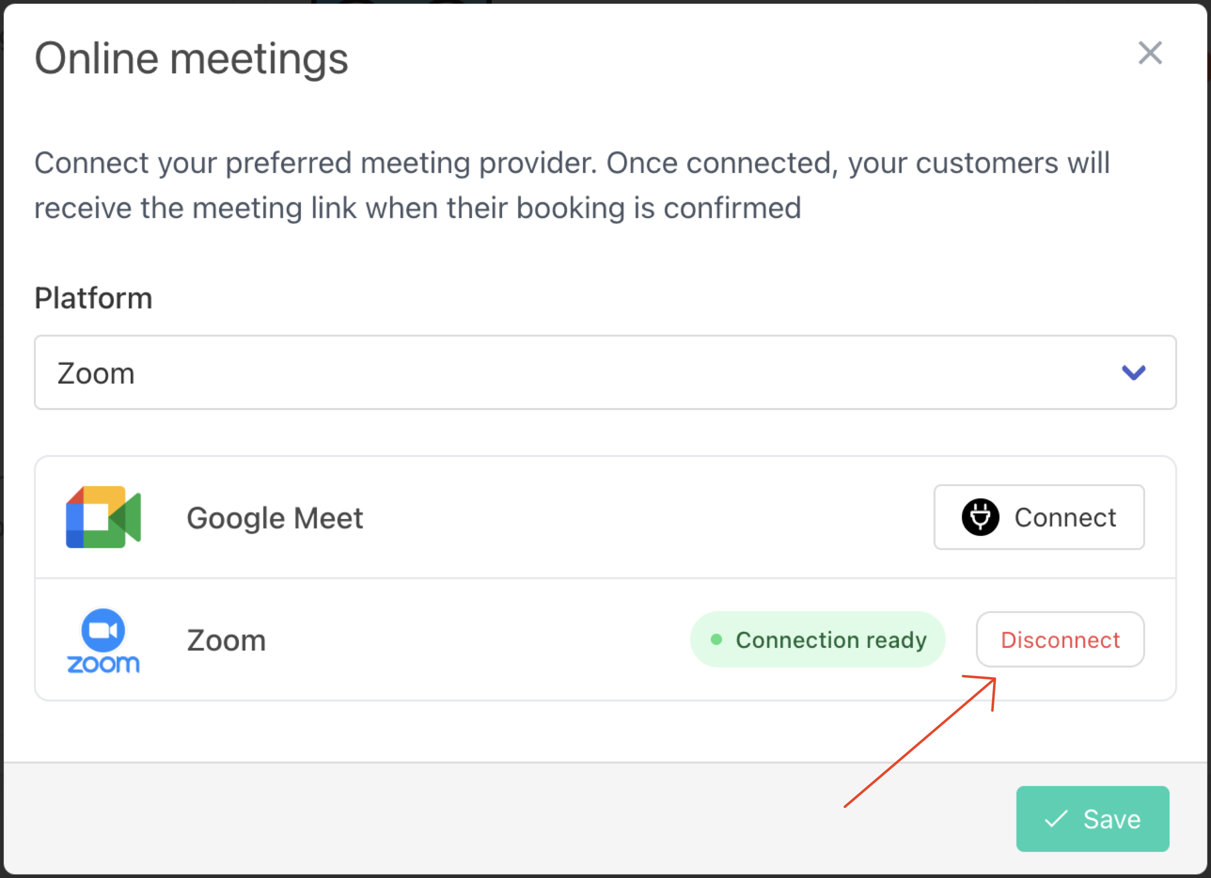 Disconnect Zoom account