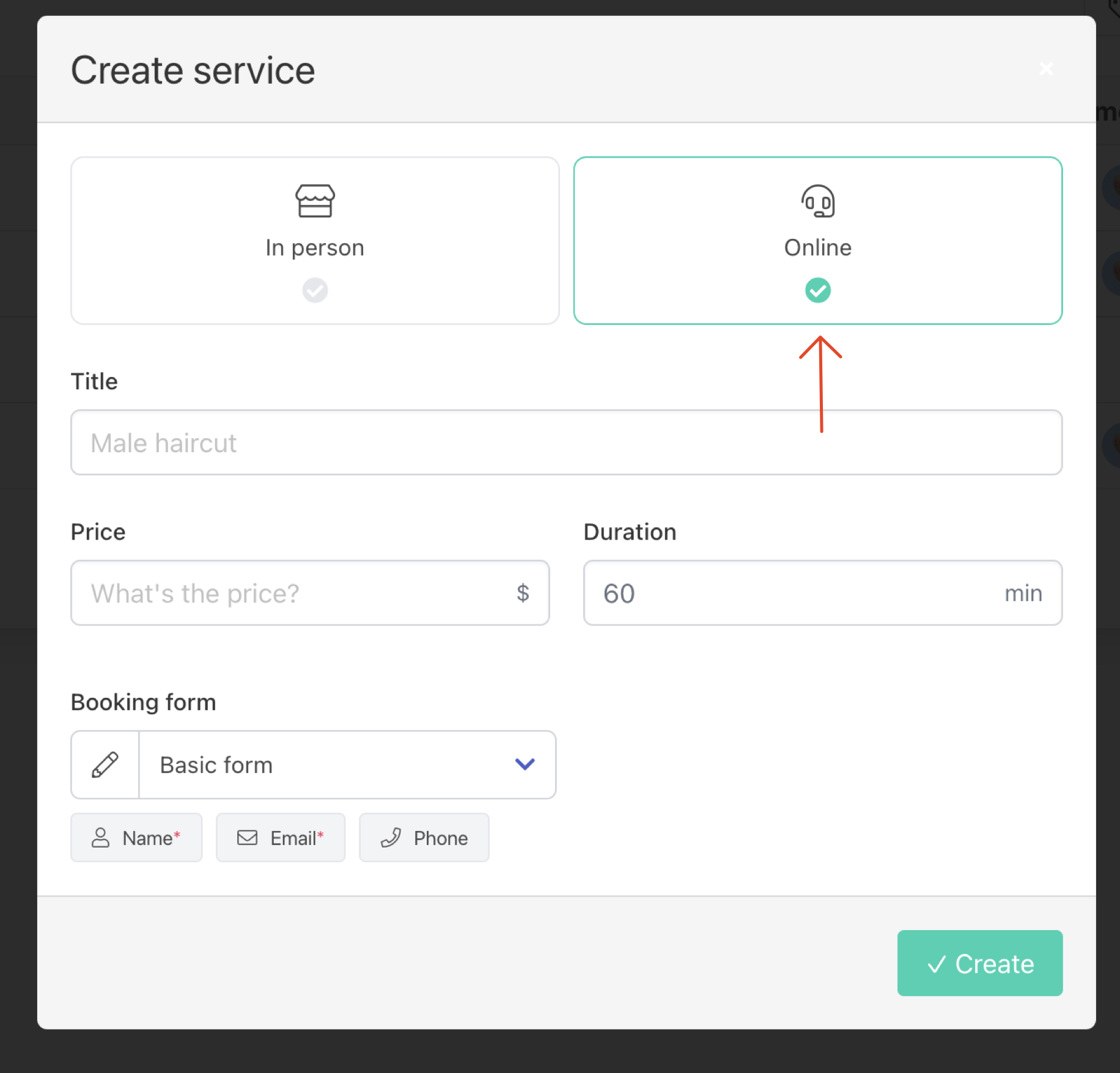 Online service